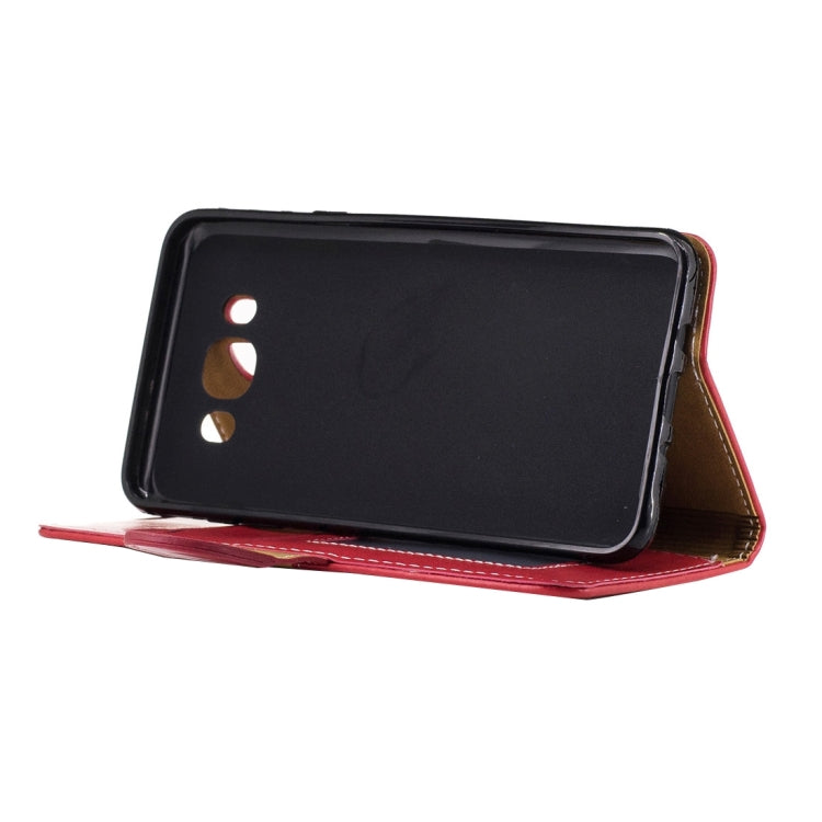 For Galaxy J5 (2016) / J510 Crazy Horse Texture Horizontal Flip PU Leather Case with Holder & Card Slots & Wallet & Photo Frame & Lanyard
