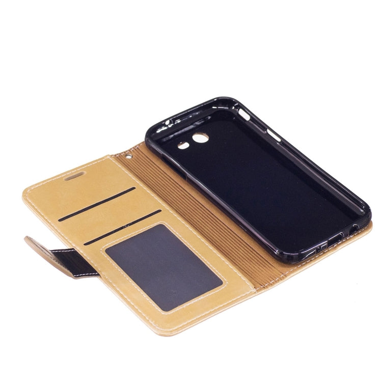 For Galaxy J3 (2017) (US Version) Crazy Horse Texture Horizontal Flip Leather Case with Holder & Card Slots & Wallet & Photo Frame & Lanyard