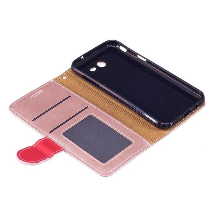 For Galaxy J3 (2017) (US Version) Crazy Horse Texture Horizontal Flip Leather Case with Holder & Card Slots & Wallet & Photo Frame & Lanyard
