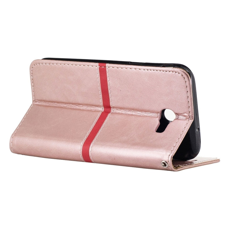 For Galaxy J3 (2017) (US Version) Crazy Horse Texture Horizontal Flip Leather Case with Holder & Card Slots & Wallet & Photo Frame & Lanyard