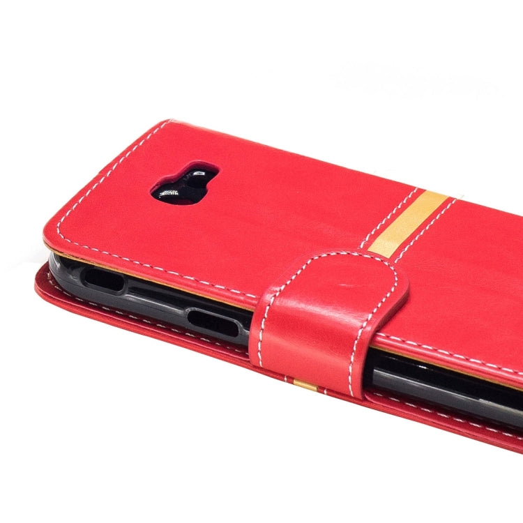 For Galaxy J3 (2017) (US Version) Crazy Horse Texture Horizontal Flip Leather Case with Holder & Card Slots & Wallet & Photo Frame & Lanyard