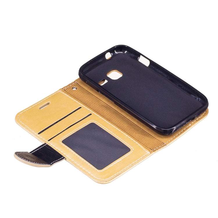 For Galaxy J1 Mini / J1 Nxt / J105 Crazy Horse Texture Horizontal Flip PU Leather Case with Holder & Card Slots & Wallet & Photo Frame & Lanyard