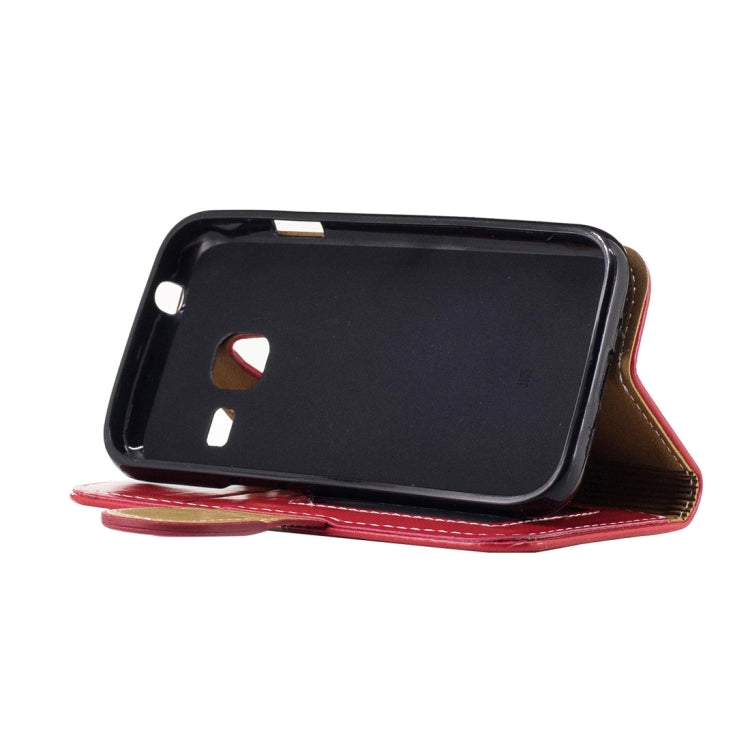 For Galaxy J1 Mini / J1 Nxt / J105 Crazy Horse Texture Horizontal Flip PU Leather Case with Holder & Card Slots & Wallet & Photo Frame & Lanyard