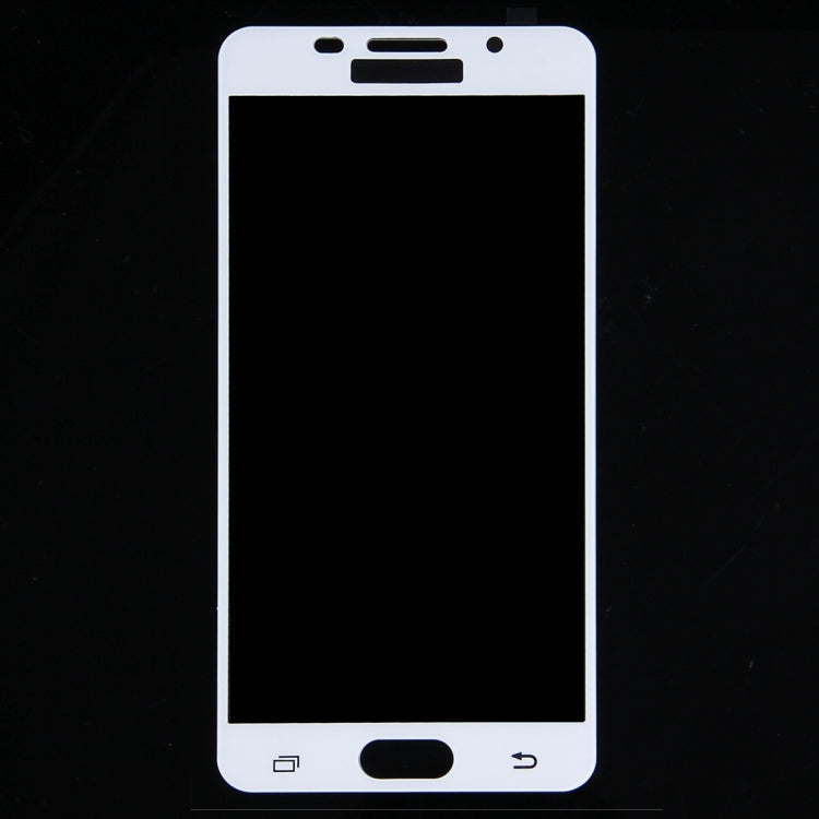 For Galaxy A5 (2016) / A510 0.26mm 9H Surface Hardness Explosion-proof Silk-screen Tempered Glass Full Screen Film (White)