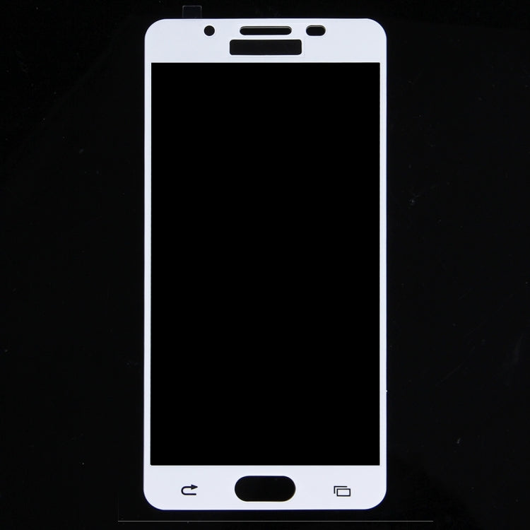 For Galaxy A5 (2016) / A510 0.26mm 9H Surface Hardness Explosion-proof Silk-screen Tempered Glass Full Screen Film (White)