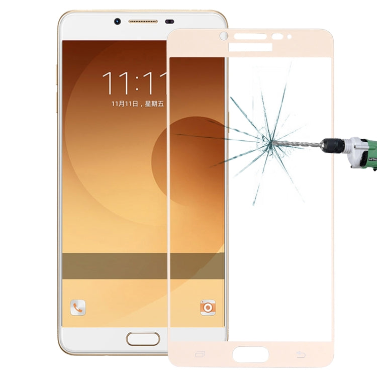 For Galaxy C9 Pro / C900 0.26mm 9H Surface Hardness Explosion-proof Silk-screen Tempered Glass Full Screen Film