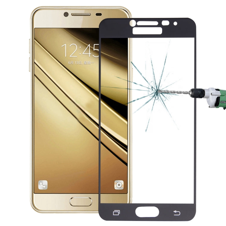 For Galaxy C5 / C500 0.26mm 9H Surface Hardness Explosion-proof Silk-screen Tempered Glass Full Screen Film