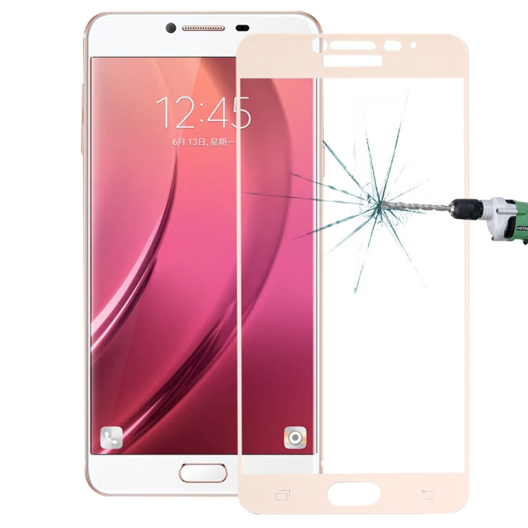 For Galaxy C7 / C700 0.26mm 9H Surface Hardness Explosion-proof Silk-screen Tempered Glass Full Screen Film