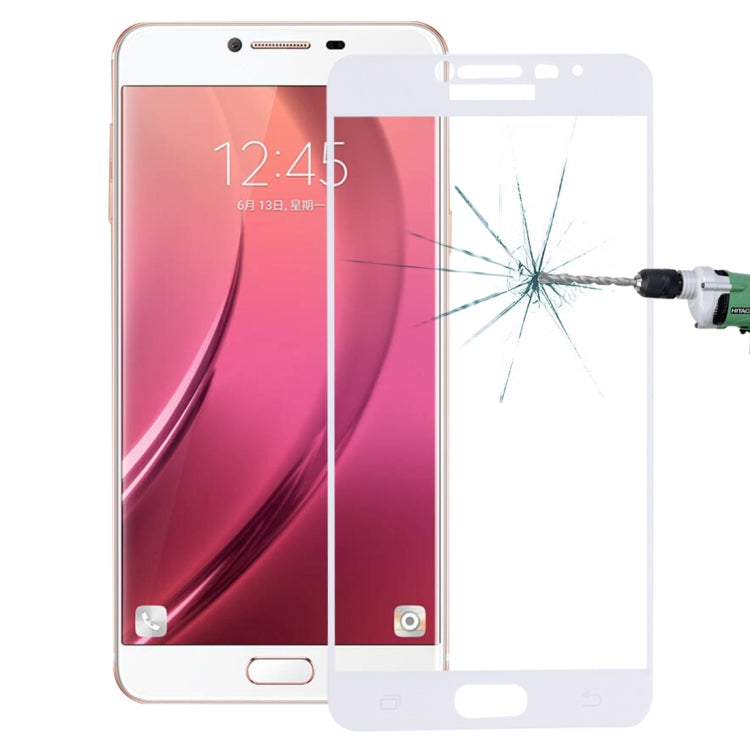 For Galaxy C7 / C700 0.26mm 9H Surface Hardness Explosion-proof Silk-screen Tempered Glass Full Screen Film