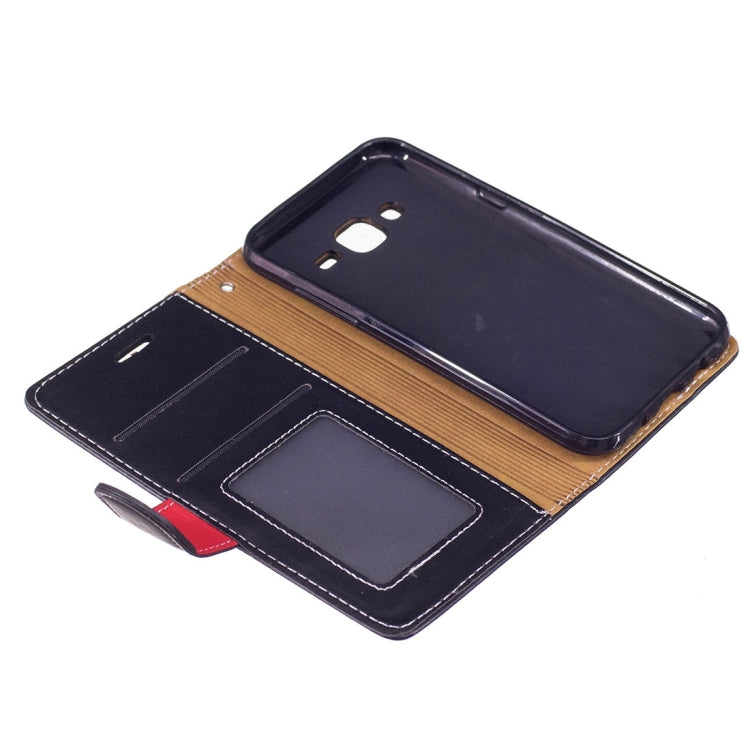 For Galaxy J5 / J500 Crazy Horse Texture Horizontal Flip Leather Case with Holder & Card Slots & Wallet & Photo Frame & Lanyard
