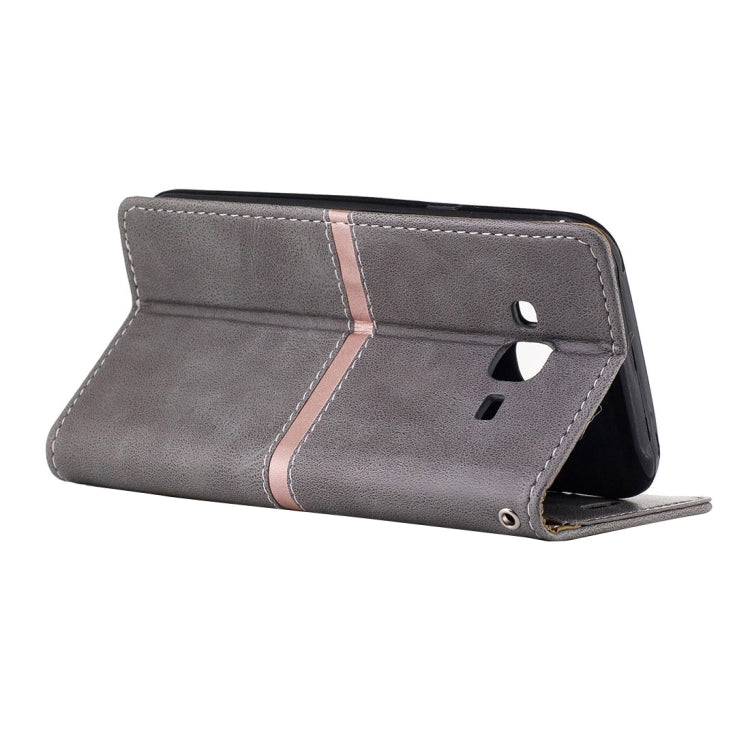 For Galaxy J5 / J500 Crazy Horse Texture Horizontal Flip Leather Case with Holder & Card Slots & Wallet & Photo Frame & Lanyard