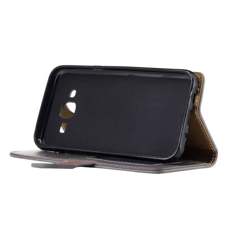 For Galaxy J5 / J500 Crazy Horse Texture Horizontal Flip Leather Case with Holder & Card Slots & Wallet & Photo Frame & Lanyard