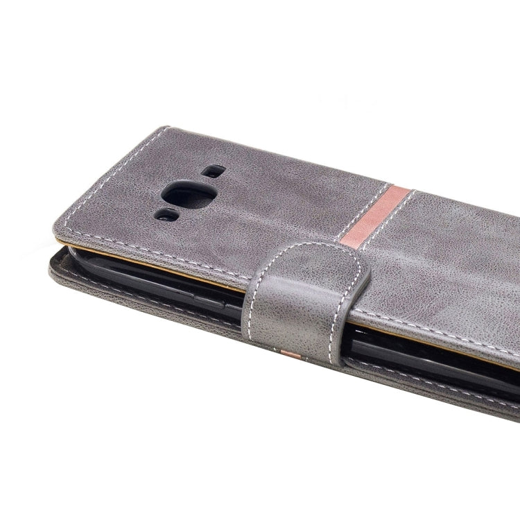 For Galaxy J5 / J500 Crazy Horse Texture Horizontal Flip Leather Case with Holder & Card Slots & Wallet & Photo Frame & Lanyard