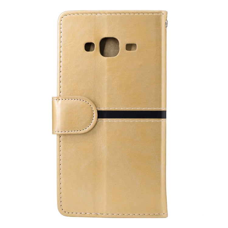 For Galaxy J5 / J500 Crazy Horse Texture Horizontal Flip Leather Case with Holder & Card Slots & Wallet & Photo Frame & Lanyard