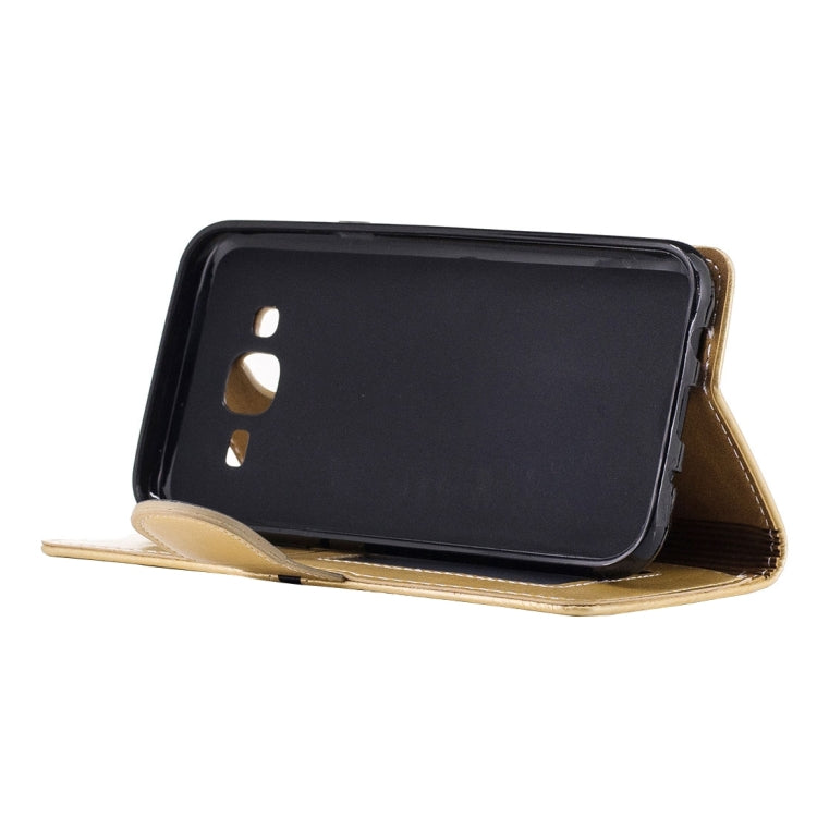For Galaxy J5 / J500 Crazy Horse Texture Horizontal Flip Leather Case with Holder & Card Slots & Wallet & Photo Frame & Lanyard
