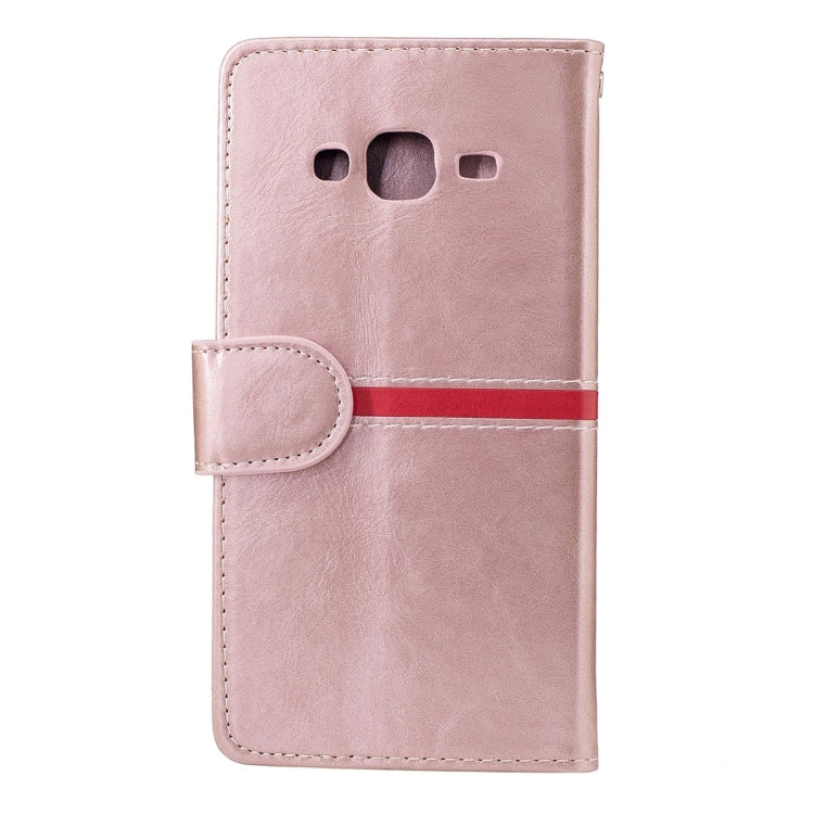 For Galaxy J5 / J500 Crazy Horse Texture Horizontal Flip Leather Case with Holder & Card Slots & Wallet & Photo Frame & Lanyard