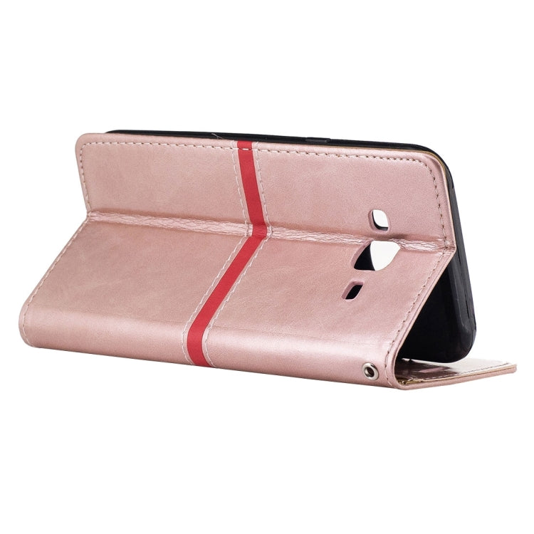 For Galaxy J5 / J500 Crazy Horse Texture Horizontal Flip Leather Case with Holder & Card Slots & Wallet & Photo Frame & Lanyard