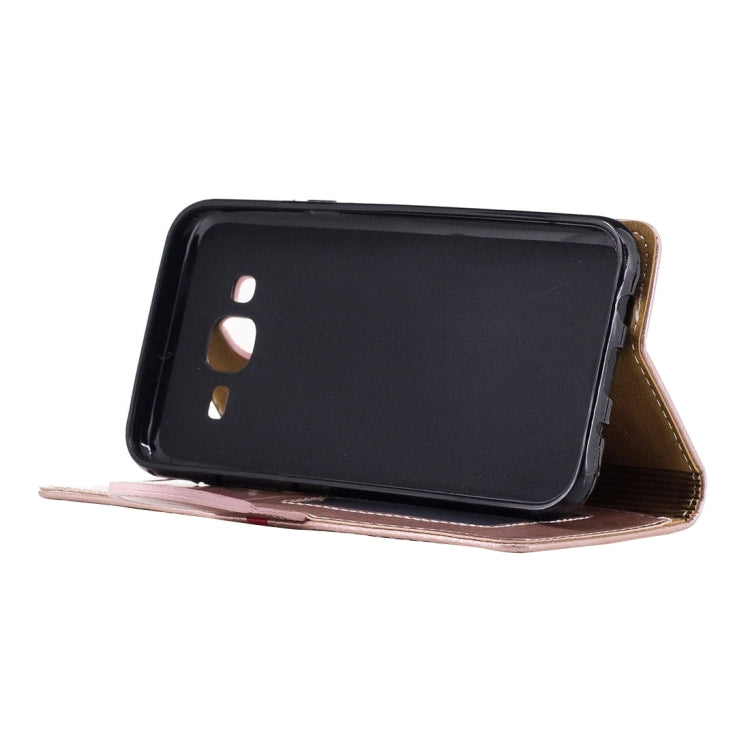 For Galaxy J5 / J500 Crazy Horse Texture Horizontal Flip Leather Case with Holder & Card Slots & Wallet & Photo Frame & Lanyard