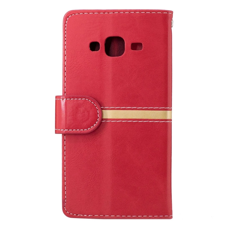 For Galaxy J5 / J500 Crazy Horse Texture Horizontal Flip Leather Case with Holder & Card Slots & Wallet & Photo Frame & Lanyard