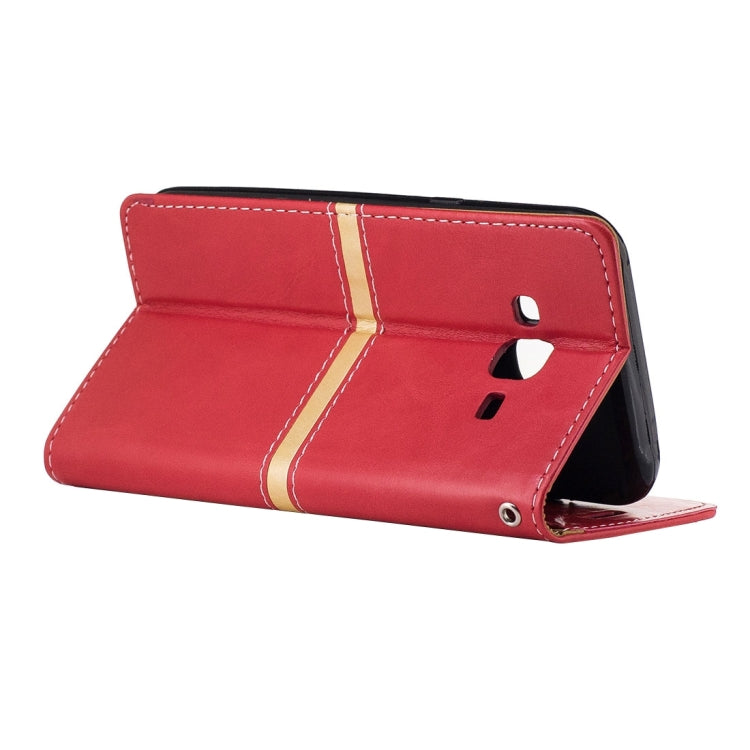 For Galaxy J5 / J500 Crazy Horse Texture Horizontal Flip Leather Case with Holder & Card Slots & Wallet & Photo Frame & Lanyard