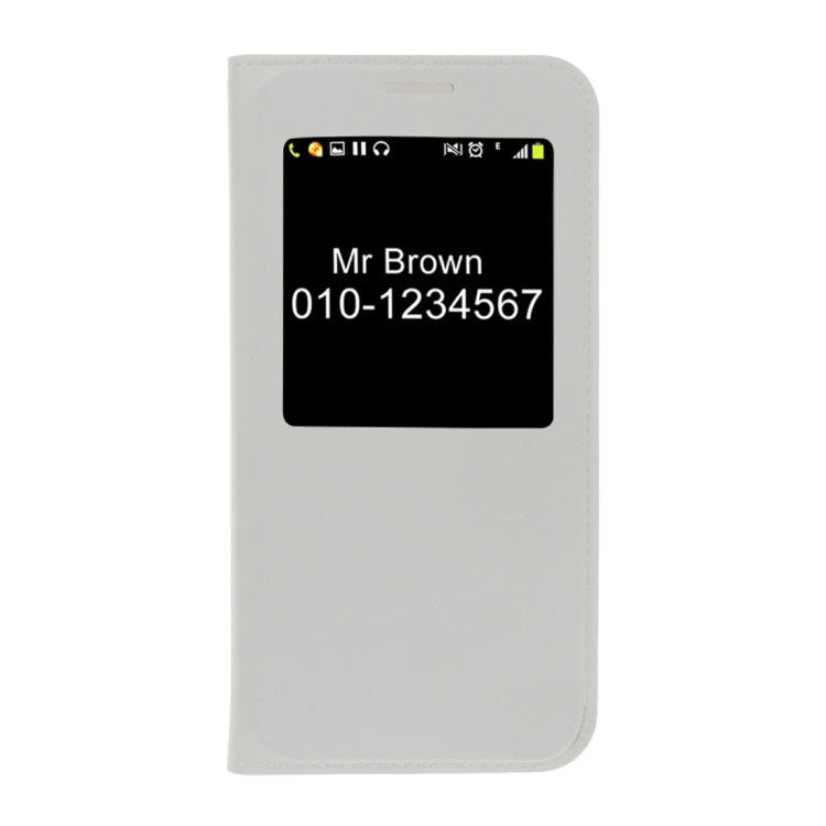 For Galaxy J3 (2017) / J327 (US Version) Plain Weave Texture Horizontal Flip Leather Case with Call Display ID
