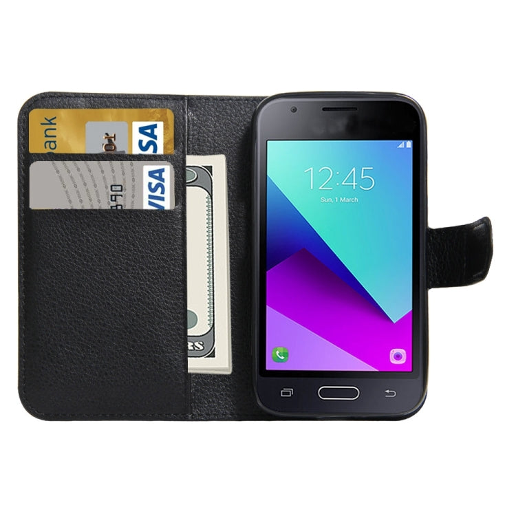 For Galaxy J1 mini prime 2016 / SM-J106 Litchi Texture Horizontal Flip Leather Case with Holder & Card Slots & Wallet