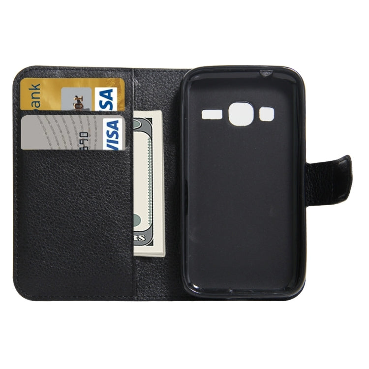 For Galaxy J1 mini prime 2016 / SM-J106 Litchi Texture Horizontal Flip Leather Case with Holder & Card Slots & Wallet