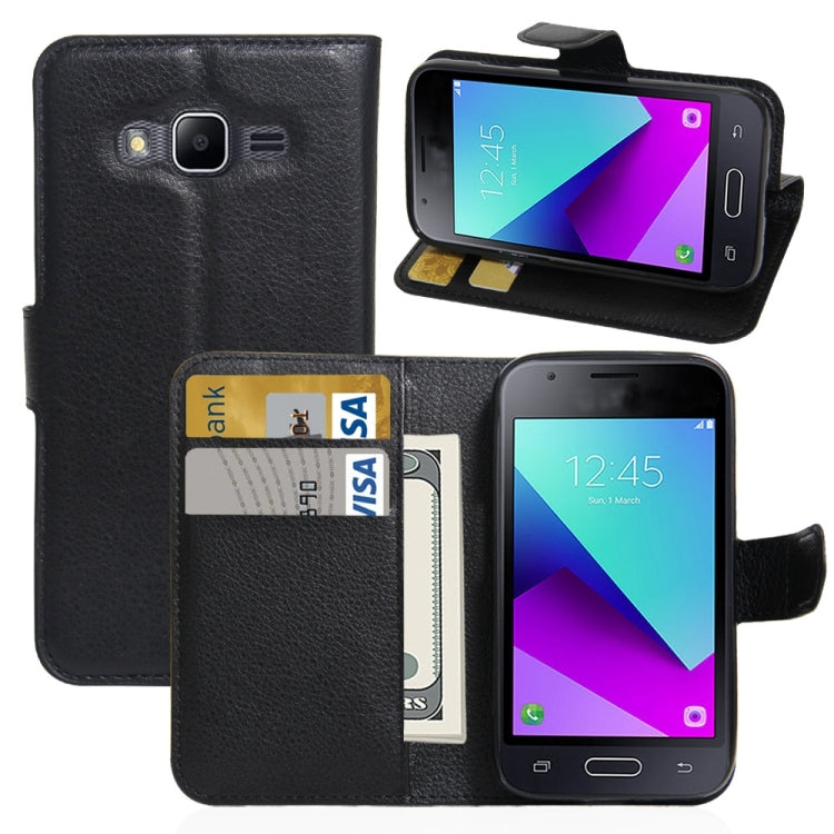 For Galaxy J1 mini prime 2016 / SM-J106 Litchi Texture Horizontal Flip Leather Case with Holder & Card Slots & Wallet