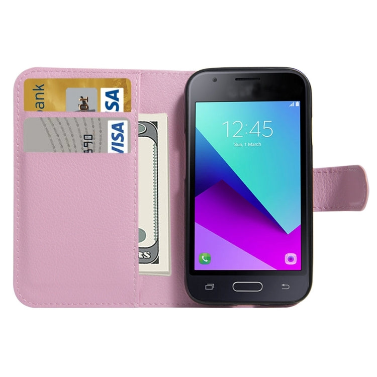 For Galaxy J1 mini prime 2016 / SM-J106 Litchi Texture Horizontal Flip Leather Case with Holder & Card Slots & Wallet
