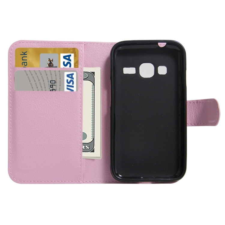 For Galaxy J1 mini prime 2016 / SM-J106 Litchi Texture Horizontal Flip Leather Case with Holder & Card Slots & Wallet