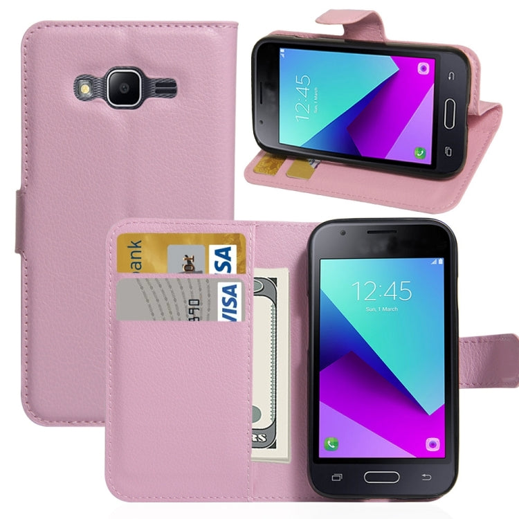 For Galaxy J1 mini prime 2016 / SM-J106 Litchi Texture Horizontal Flip Leather Case with Holder & Card Slots & Wallet