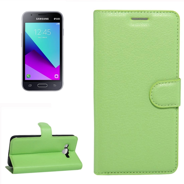 For Galaxy J1 mini prime 2016 / SM-J106 Litchi Texture Horizontal Flip Leather Case with Holder & Card Slots & Wallet