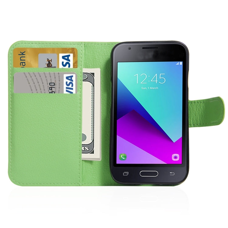 For Galaxy J1 mini prime 2016 / SM-J106 Litchi Texture Horizontal Flip Leather Case with Holder & Card Slots & Wallet