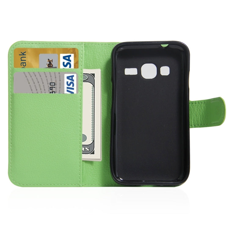 For Galaxy J1 mini prime 2016 / SM-J106 Litchi Texture Horizontal Flip Leather Case with Holder & Card Slots & Wallet