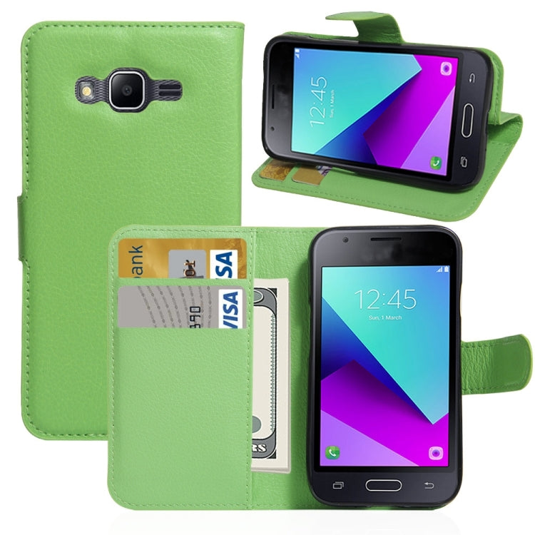 For Galaxy J1 mini prime 2016 / SM-J106 Litchi Texture Horizontal Flip Leather Case with Holder & Card Slots & Wallet