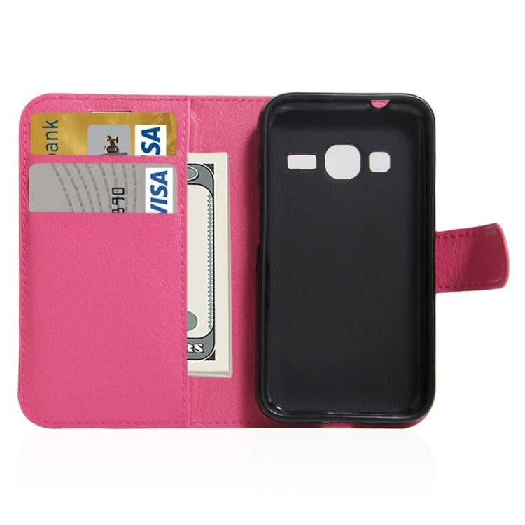 For Galaxy J1 mini prime 2016 / SM-J106 Litchi Texture Horizontal Flip Leather Case with Holder & Card Slots & Wallet