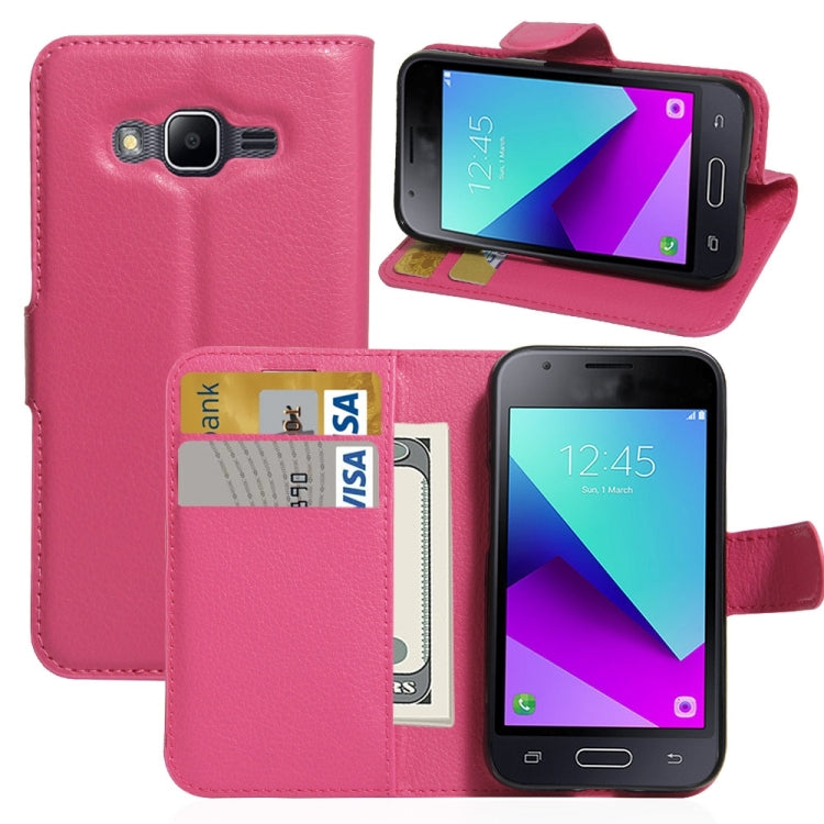 For Galaxy J1 mini prime 2016 / SM-J106 Litchi Texture Horizontal Flip Leather Case with Holder & Card Slots & Wallet