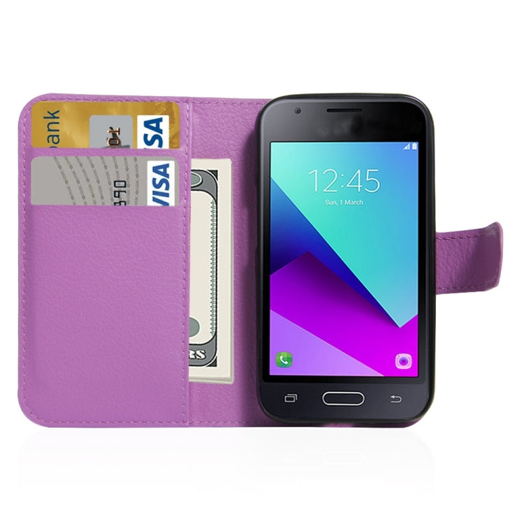 For Galaxy J1 mini prime 2016 / SM-J106 Litchi Texture Horizontal Flip Leather Case with Holder & Card Slots & Wallet