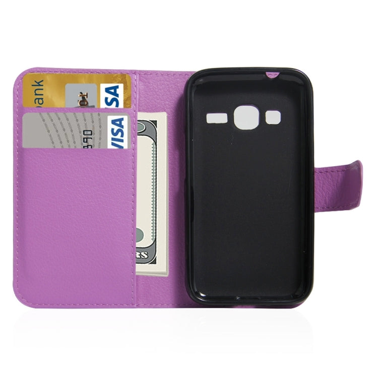For Galaxy J1 mini prime 2016 / SM-J106 Litchi Texture Horizontal Flip Leather Case with Holder & Card Slots & Wallet
