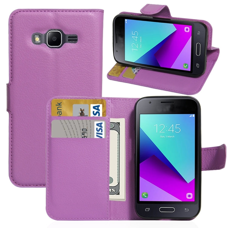 For Galaxy J1 mini prime 2016 / SM-J106 Litchi Texture Horizontal Flip Leather Case with Holder & Card Slots & Wallet