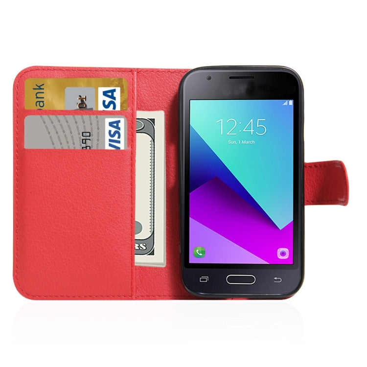 For Galaxy J1 mini prime 2016 / SM-J106 Litchi Texture Horizontal Flip Leather Case with Holder & Card Slots & Wallet