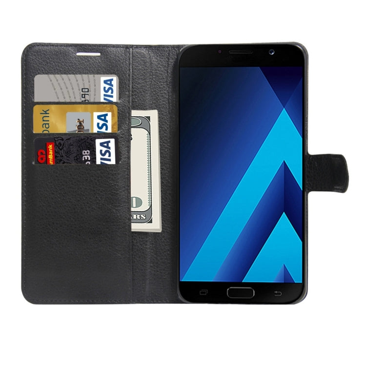 For Galaxy A7 (2017) Litchi Texture Horizontal Flip Leather Case with Holder & Card Slots & Wallet
