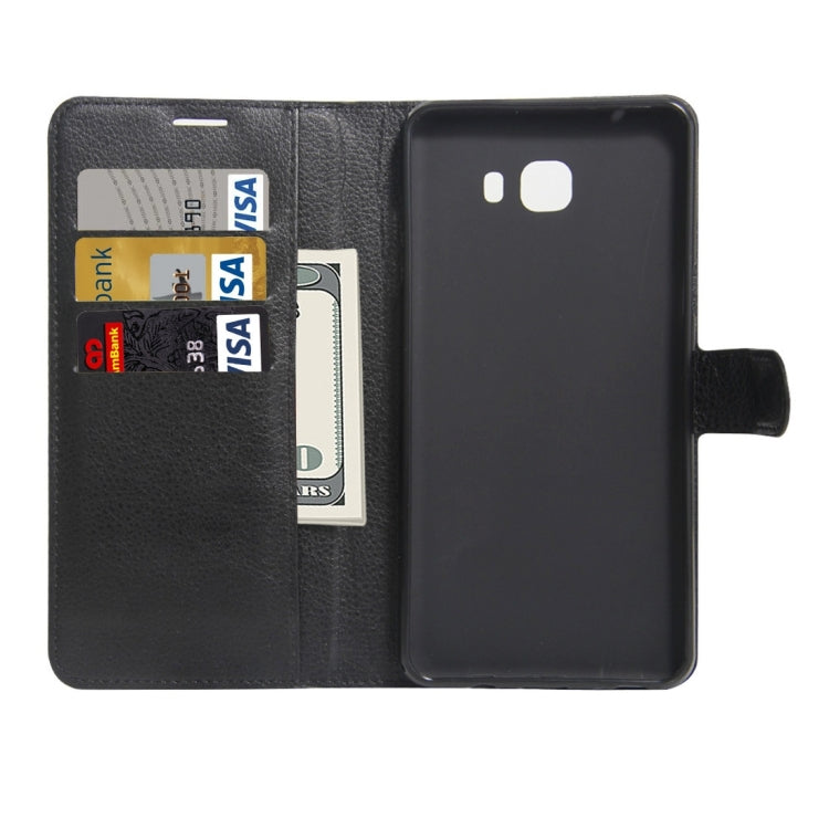 For Galaxy A7 (2017) Litchi Texture Horizontal Flip Leather Case with Holder & Card Slots & Wallet