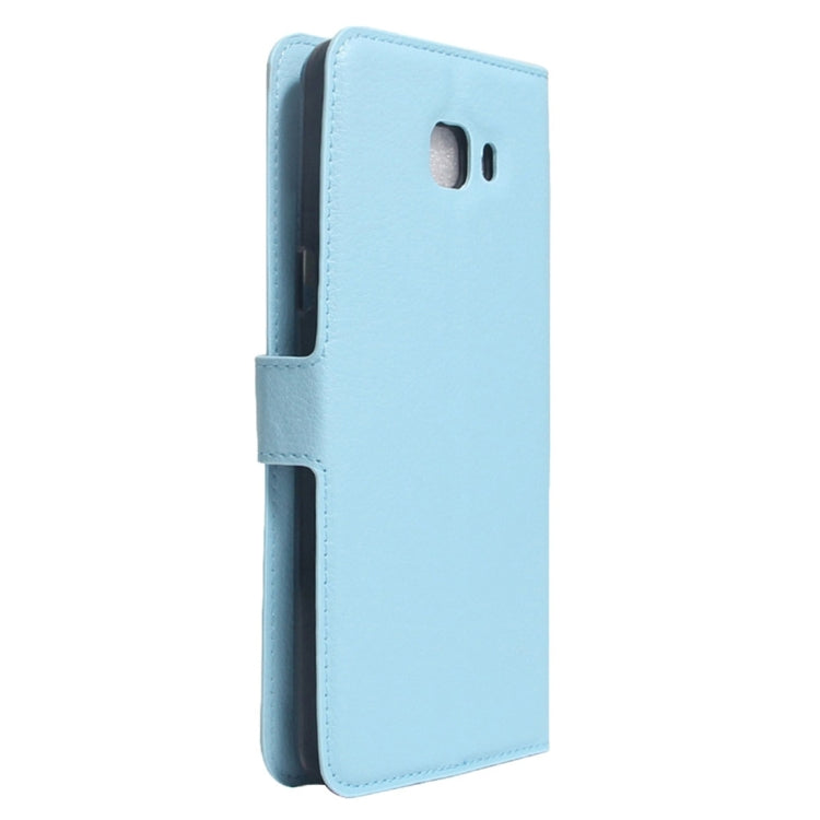 For Galaxy A7 (2017) Litchi Texture Horizontal Flip Leather Case with Holder & Card Slots & Wallet