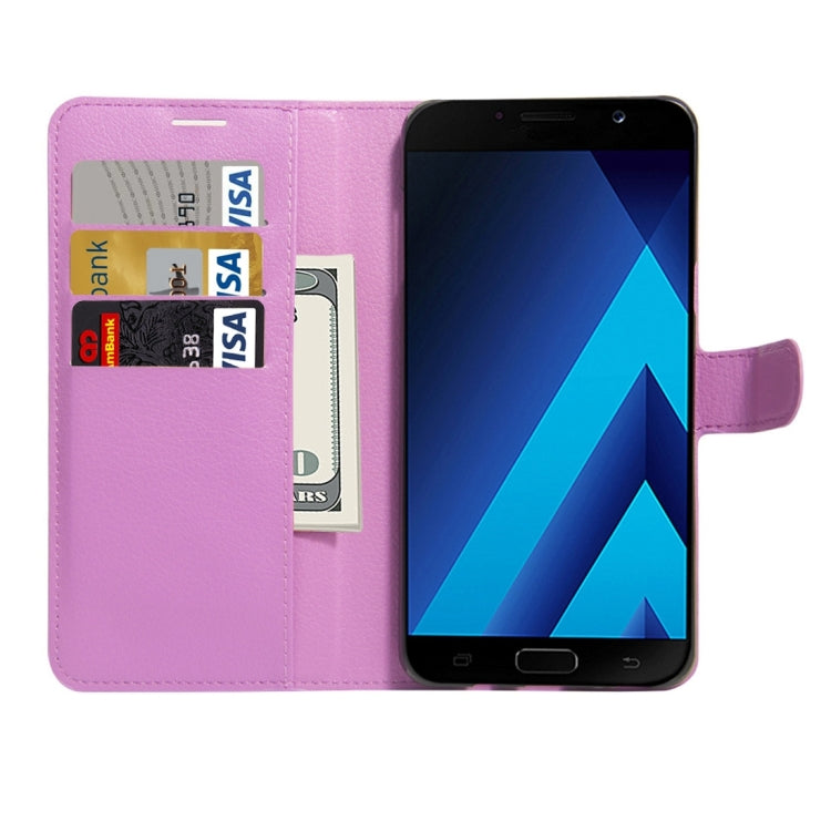 For Galaxy A7 (2017) Litchi Texture Horizontal Flip Leather Case with Holder & Card Slots & Wallet
