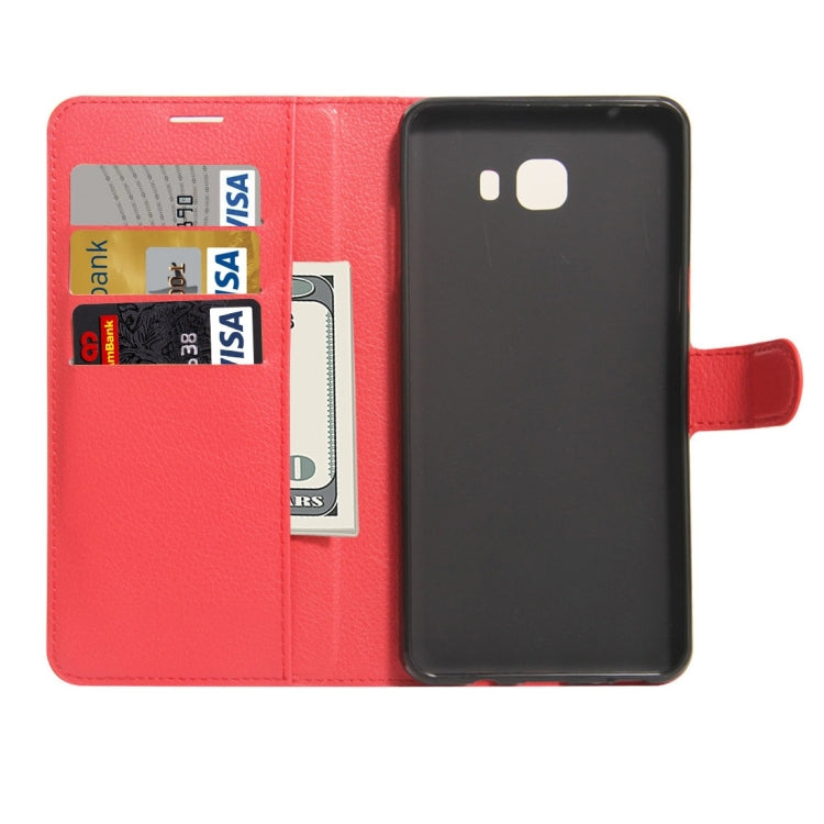 For Galaxy A7 (2017) Litchi Texture Horizontal Flip Leather Case with Holder & Card Slots & Wallet