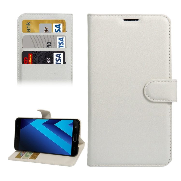For Galaxy A7 (2017) Litchi Texture Horizontal Flip Leather Case with Holder & Card Slots & Wallet