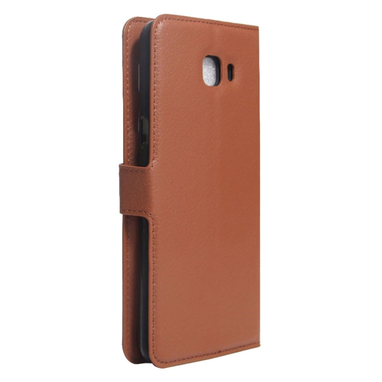 For Galaxy A7 (2017) Litchi Texture Horizontal Flip Leather Case with Holder & Card Slots & Wallet