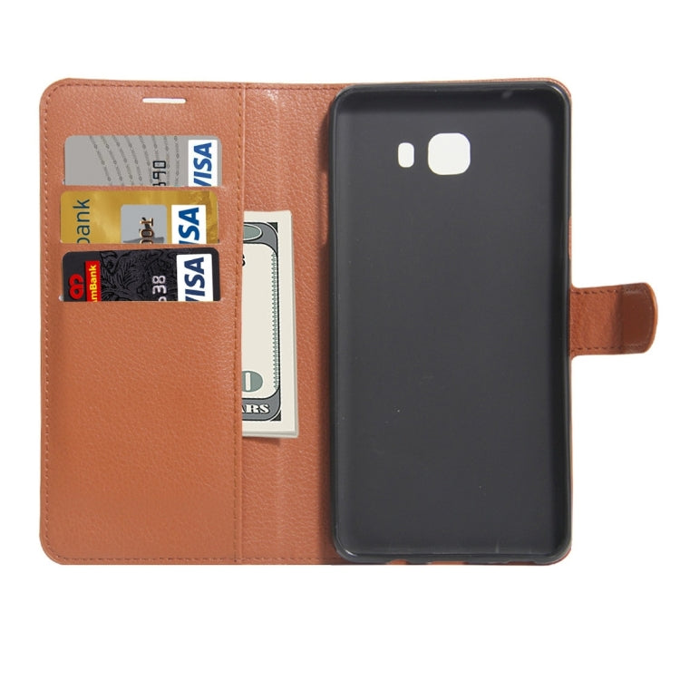 For Galaxy A7 (2017) Litchi Texture Horizontal Flip Leather Case with Holder & Card Slots & Wallet