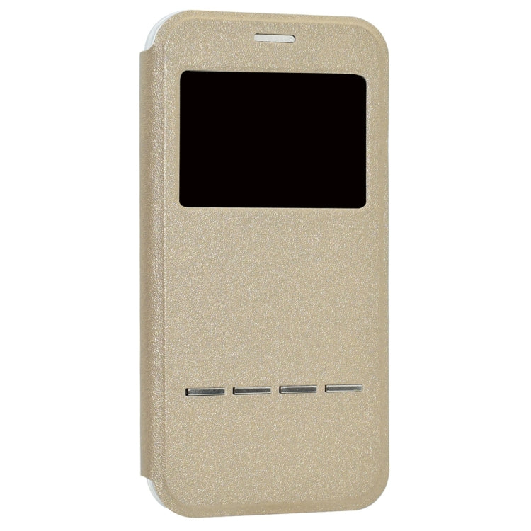 For Galaxy A5 (2017) / A520 Frosted Texture Horizontal Flip Leather Case with Call Display ID & Call Answer Window & Holder